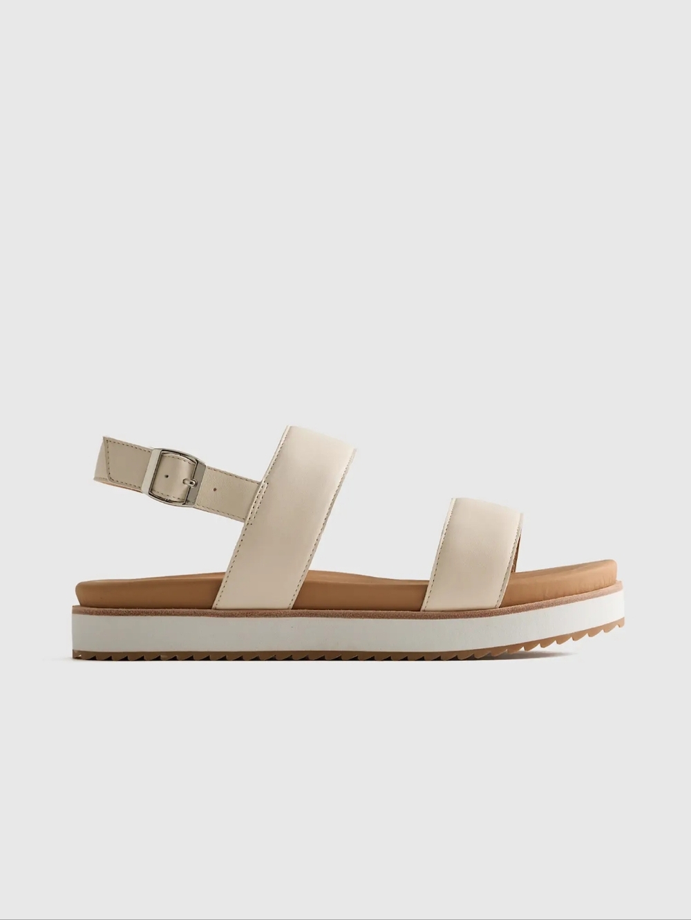 Quince Leather Platform Sandals - Bone - Size 8